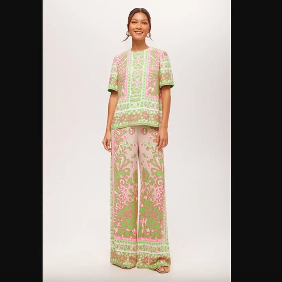 Trina Turk Riggs Short-Sleeve Top - Petra Floral S NWT - Picture 2 of 9